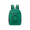 Zaino Benetton Verde in Poliestere, 44x30x15 cm, Scomparto Porta PC, Passante Trolley, Spallacci Imbottiti 1