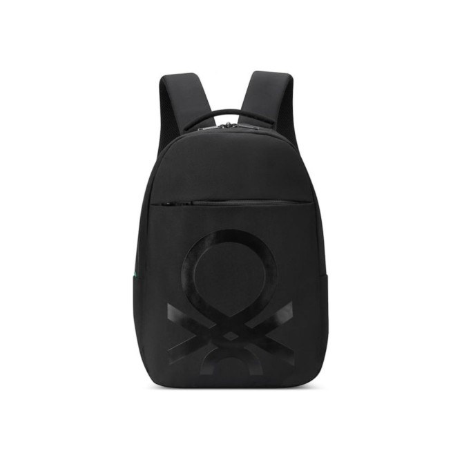 Zaino Benetton Nero in Poliestere, 44x30x15 cm, Scomparto Porta PC, Passante Trolley, Spallacci Imbottiti 9