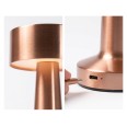 Lampada in metallo ricaricabile con 3 modalità di iluminazione a LED - 21x9 cm - ROSA 6
