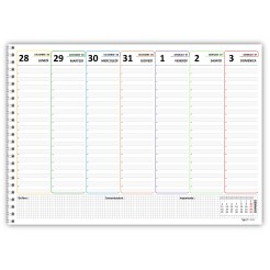 Planning Settimanale 2027 A3 30x42 cm, Spiralato, Orario per Colonna, Copertina Morbida 5