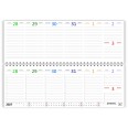 Planning settimanale 2027 COLORS spiralato 10x30cm su due pagine ,orario 8-22,  giorni in 7 vari colori 3