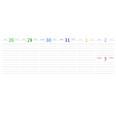 Planning settimanale 2027 COLORS spiralato 10x30cm su due pagine ,orario 8-22,  giorni in 7 vari colori 4
