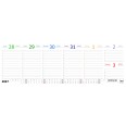 Planning settimanale 2027 COLORS spiralato 10x30cm su due pagine ,orario 8-22,  giorni in 7 vari colori 5