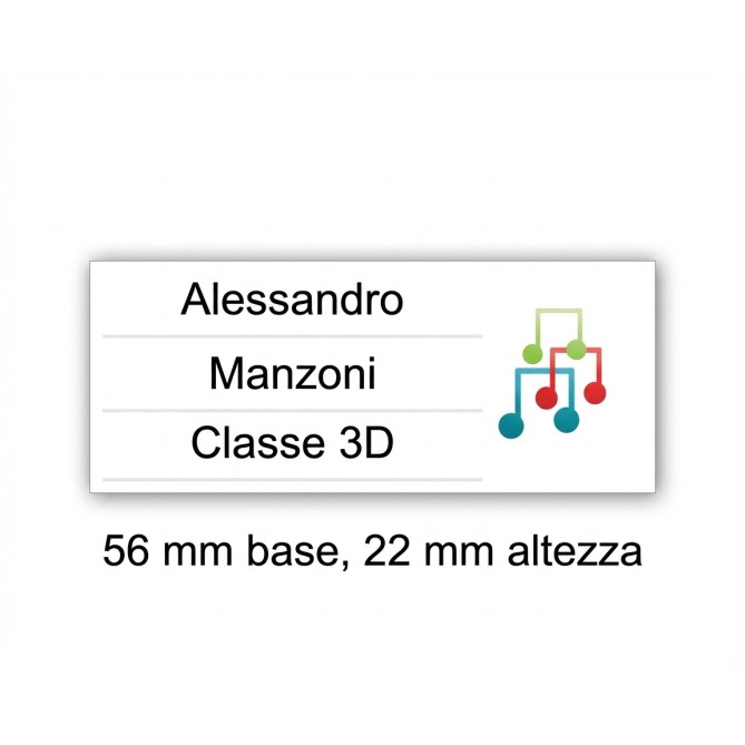 Etichette Adesive Scuola Colorate 56x22 Mm Personalizzate 48 Etichette Per Libri Quaderni Materiale Didattico 5
