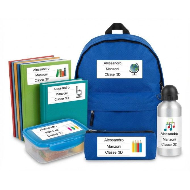Etichette Adesive Scuola Colorate 56x22 Mm Personalizzate 48 Etichette Per Libri Quaderni Materiale Didattico 7