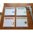 Etichette Adesive Scuola Colorate Personalizzate 70x66 Mm Con Materie Scolastiche 40 Etichette Per Libri Quaderni 11