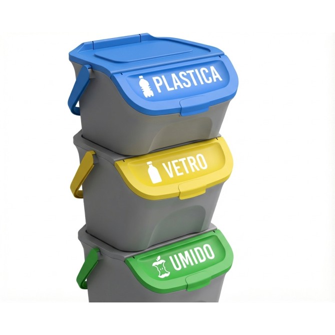 Scritta adesiva orizzontale per raccolta differenziata in PVC - senza sfondo - applicatione type incluso 2