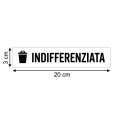 Scritta adesiva orizzontale per raccolta differenziata in PVC - senza sfondo - applicatione type incluso 10