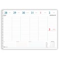 Agende Planning Settimanale 2027 LIFE , Spiralato, Formato A3 Orizzontale, 30x42 cm, Festivi Evidenziati in Rosso 5