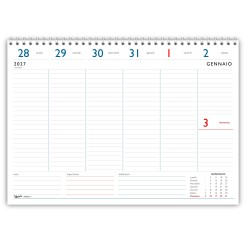 Agende Planner Planning Settimanale 2027 LIFE Spiralato, Formato A4 21x30 cm, Festivi Evidenziati, Sezioni Note 5
