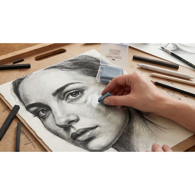 Gomma Pane Bianca Ideale per cancellare Carboncino e Grafite , datta per disegno tecnico, artistico e scolastico 3
