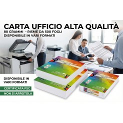 Risma Carta Per Fotocopie Stampanti 75gr 500ff Ottima Qualità 1 2