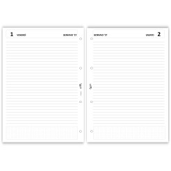 Ricambio Giornaliero 2027 A4 21x30 cm ESSENTIAL , 4 Fori, 80gr, Griglia Puntinata, Senza Orari, Festivi Neutri 8