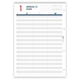 Ricambio Agenda giornaliero 2027 COLORS , Formato A4 21x30 cm, Orario 8-22, Colonne Appunti, 4 Fori 6