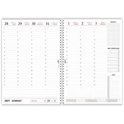 Agenda Settimanale Spiralata 2027 A4, Copertina Morbida Sintetica, Verticale 7:00-22:00, con Note e Progetti, 21x30 cm 8