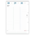 Ricambio Agenda Settimanale 2027 A4, Formato 21x30 cm, 4 Fori, Carta FSC 90gr, Layout Verticale Minimalista, Turchese e Grigio 2