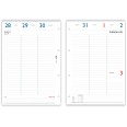 Ricambio Agenda Settimanale 2027 A4, Formato 21x30 cm, 4 Fori, Carta FSC 90gr, Layout Verticale Minimalista, Turchese e Grigio 3