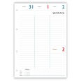 Ricambio Agenda Settimanale 2027 A4, Formato 21x30 cm, 4 Fori, Carta FSC 90gr, Layout Verticale Minimalista, Turchese e Grigio 4
