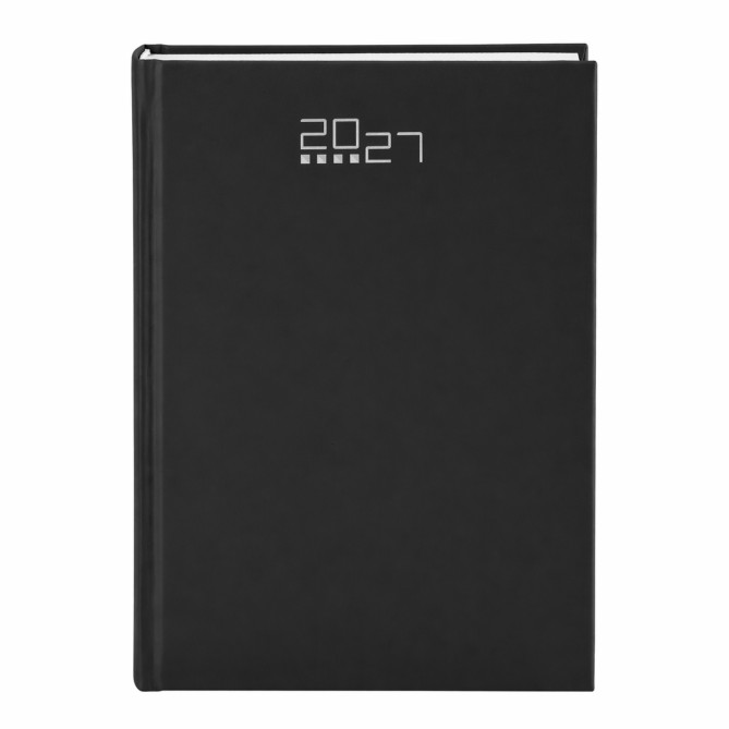 Agenda giornaliera 2027 sintetico NERO - 21x30cm A4 multilingua 6