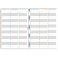 Agenda Settimanale Spiralata 2027, A4 21x30 cm, Copertina Morbida Plastificata, Oraria 15 Min,dal lunedì al sabato 5