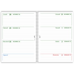 Agenda settimanale 2027 spiralata GREEN , 21x30cm A4 , carta 90 grammi 5