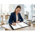 Ricambio agenda organizer settimanale 2027 , 21x30cm A4, GREEN   90gr 4fori 5