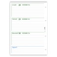 Ricambio agenda organizer settimanale 2027 , 21x30cm A4, GREEN   90gr 4fori 6