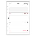 Ricambio Agenda Settimanale Bilingue Italiano/Inglese 2027, Formato A5 15x21 cm, 6 Fori, Carta 90g FSC 10