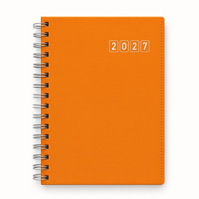 Agenda settimanale 2026 spiralata polipropilene 17x24cm ARANCIONE 3