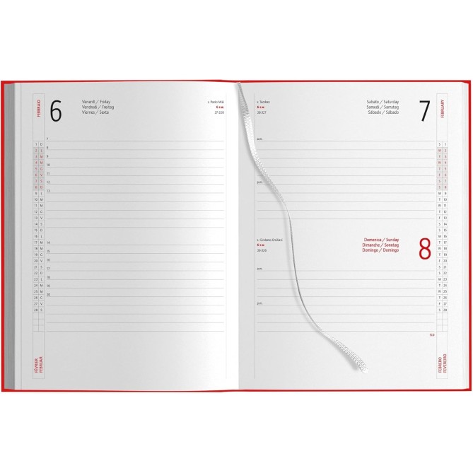 Agenda giornaliera 2027 sintetico 17x24cm - sabato e domenica insieme 31