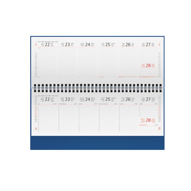 Planning Settimanale da Tavolo 2027, Agenda Spiralata, Formato 13x30 cm 15