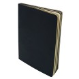 Taccuino 14X21 con copertina flssibile e touch, 240 pagine avorio , bordo nero , colore Nero 1