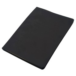 Taccuino 14X21 con copertina flssibile e touch, 240 pagine avorio , bordo nero , colore Nero 1 2