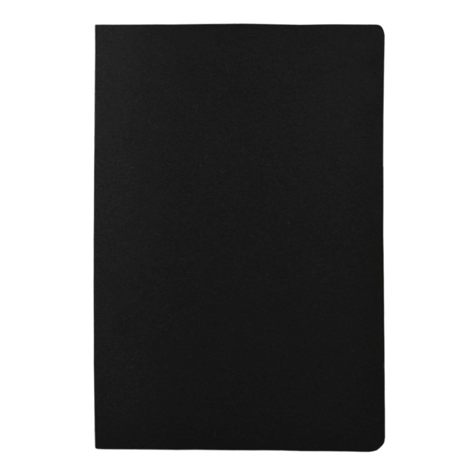 Taccuino 14X21 con copertina flssibile e touch, 240 pagine avorio , bordo nero , colore Nero 3