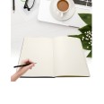 Taccuino 14X21 con copertina flssibile e touch, 240 pagine avorio , bordo nero , colore Nero 5