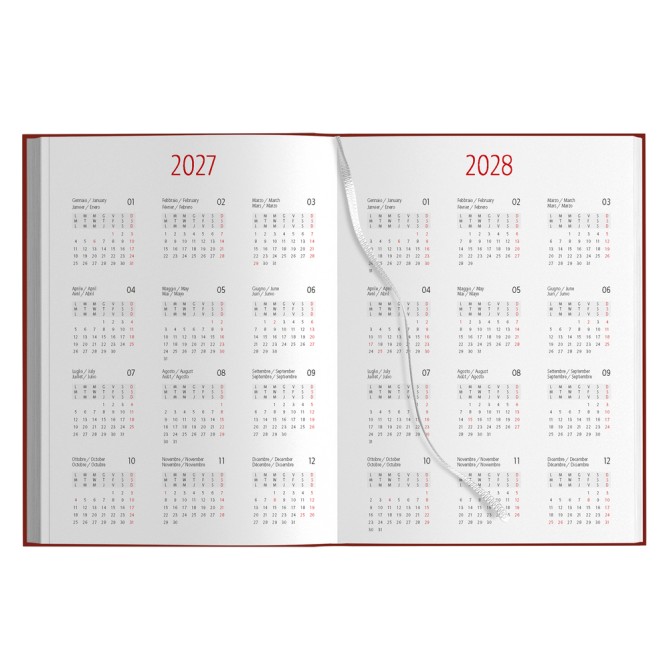 Agenda Giornaliera 2027-17x24cm Sabato Domenica separati - copertina gommata 12