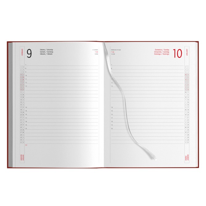 Agenda Giornaliera 2027-17x24cm Sabato Domenica separati - copertina gommata 14