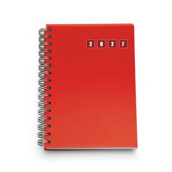 Agenda giornaliera 2027 spiralata polipropilene 15x21cm A5 rosso 2