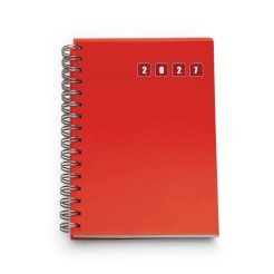 Agenda settimanale 2027 spiralata polipropilene 17x24cm ROSSA 2