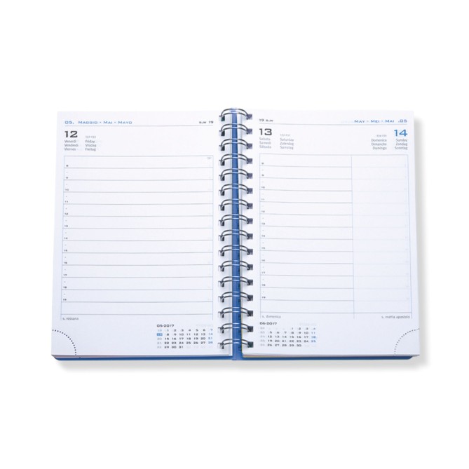Agenda PERSONALIZZATA Settimanale 2027 17x24cm Copertina Morbida Sintetico Liscia Spiralata 8