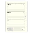Ricambio agenda organizer settimanale BI-LINGUA 2027 15x21cm A5 6fori multilingua avorio 1