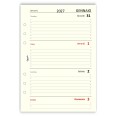 Ricambio agenda organizer settimanale BI-LINGUA 2027 15x21cm A5 6fori multilingua avorio 2