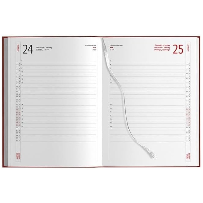 Agenda giornaliera tascabile 2027 sintetico - 12x17cm 16