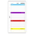 Ricambio agenda organizer settimanale 2027 COLORS 9,5x17cm - 6 fori standard - carta 90gr 3
