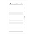 Ricambio Organizer Giornaliero 2027 in Inglese, 9x17 cm, 6 Fori, Carta 80 g/m², Layout Giornaliero 3