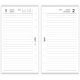 Ricambio Organizer Giornaliero 2027 in Inglese, 9x17 cm, 6 Fori, Carta 80 g/m², Layout Giornaliero 5