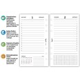 Ricambio Agenda Giornaliera a Righe 2027, 9,5x17 cm, 6 Fori, Carta 80gr, Bianco 3