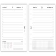 Ricambio Agenda Giornaliera a Righe 2027, 9,5x17 cm, 6 Fori, Carta 80gr, Bianco 5