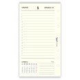 Ricambio Agenda Giornaliera a Righe 2027, 9,5x17 cm, 6 Fori, Carta 80gr, Avorio 3