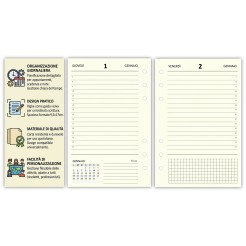 Ricambio Agenda Giornaliera a Righe 2027, 9,5x17 cm, 6 Fori, Carta 80gr, Avorio 4 2